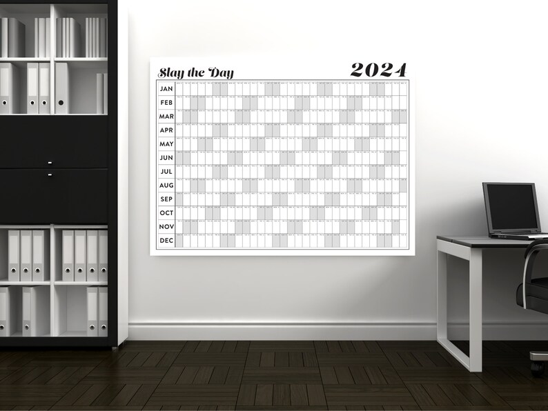 2024 Annual Wall Calendar Printable Extra Large/giant Size Office