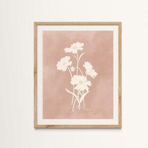 Botanical Blush Art Print,Flower Art,Digital Art,Wall art, Abstract Illustration