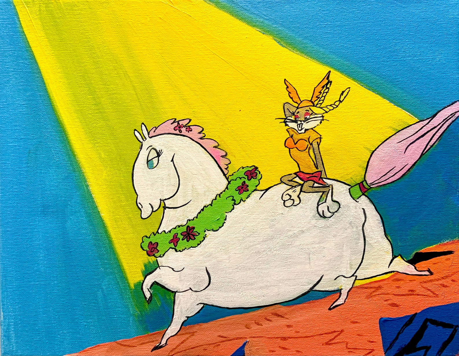 Hand painted Bugs Bunny Valkyrie Etsy