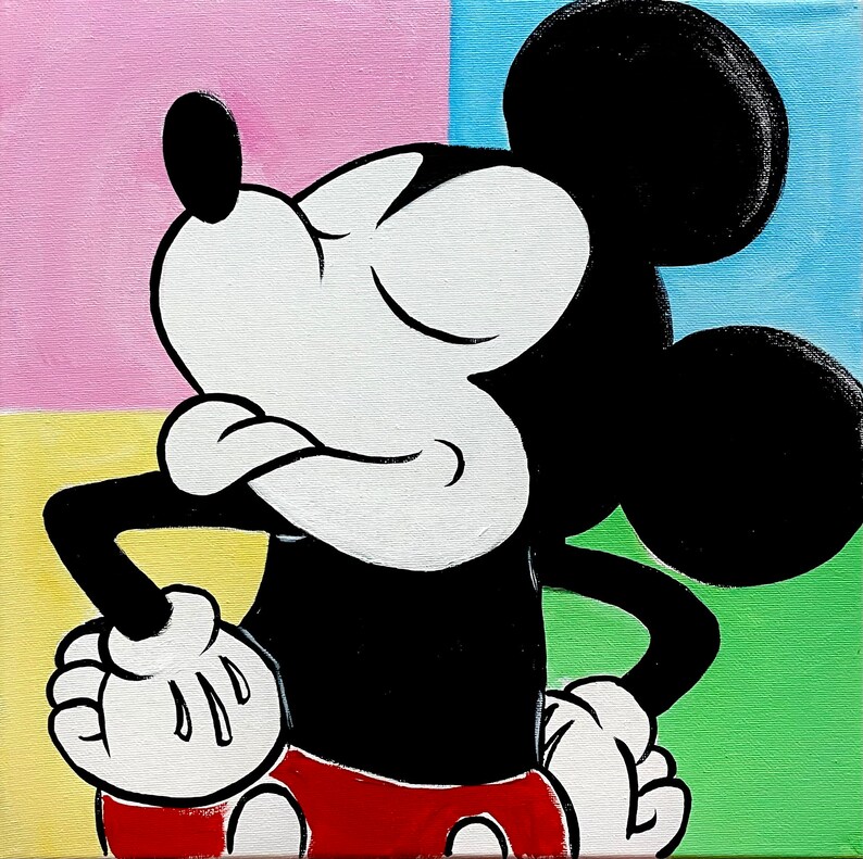 CANVAS PRINT mickey Mouse Sticking Out Tongue Pop Art - Etsy UK
