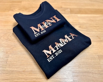 2-piece sweater set MAMA + MINI / personalized sweaters / gift / mother / Mother's Day / Mom / MAMA / sweatshirt / family /