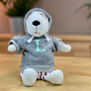 Kuscheltier Hoody mit Name / personalisiert / Pullover / Baby / Schmusetier / Plüschtier/ Schlafwächter / Knuffel / Stofftiere / Kinder Bild 5