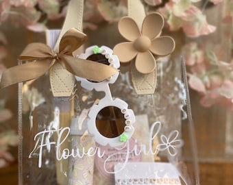 Flower Girl Proposal Thank You Bag - 7 Items or individual items sunglasses, bracelet, bubbles, confetti