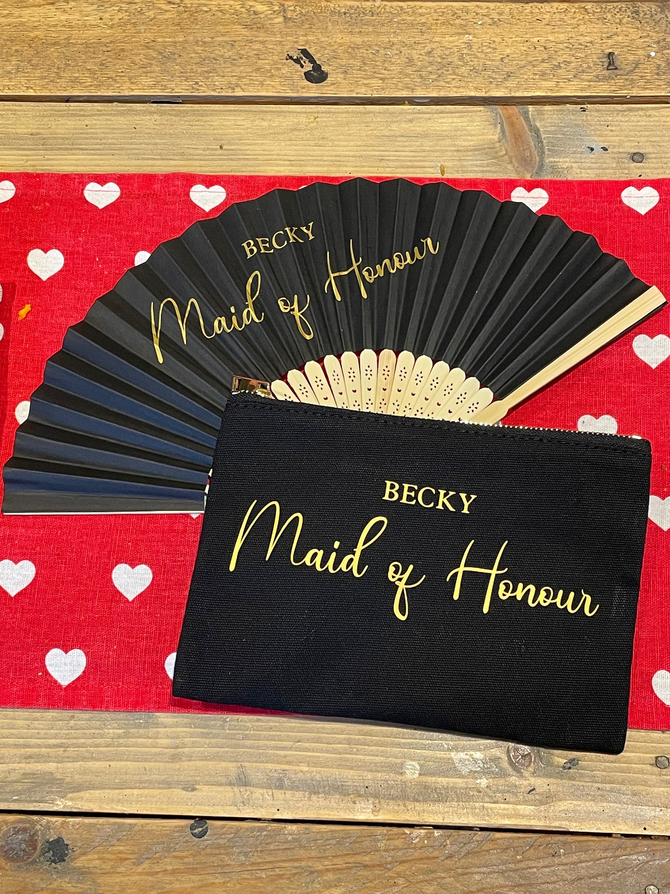 JuJuJuGifts Paper and Bamboo Personalised Hand Fan White Pink Black Wedding Hen Party Girls Holiday Gift Wedding Birthday Bulk Order Baby Shower Bride