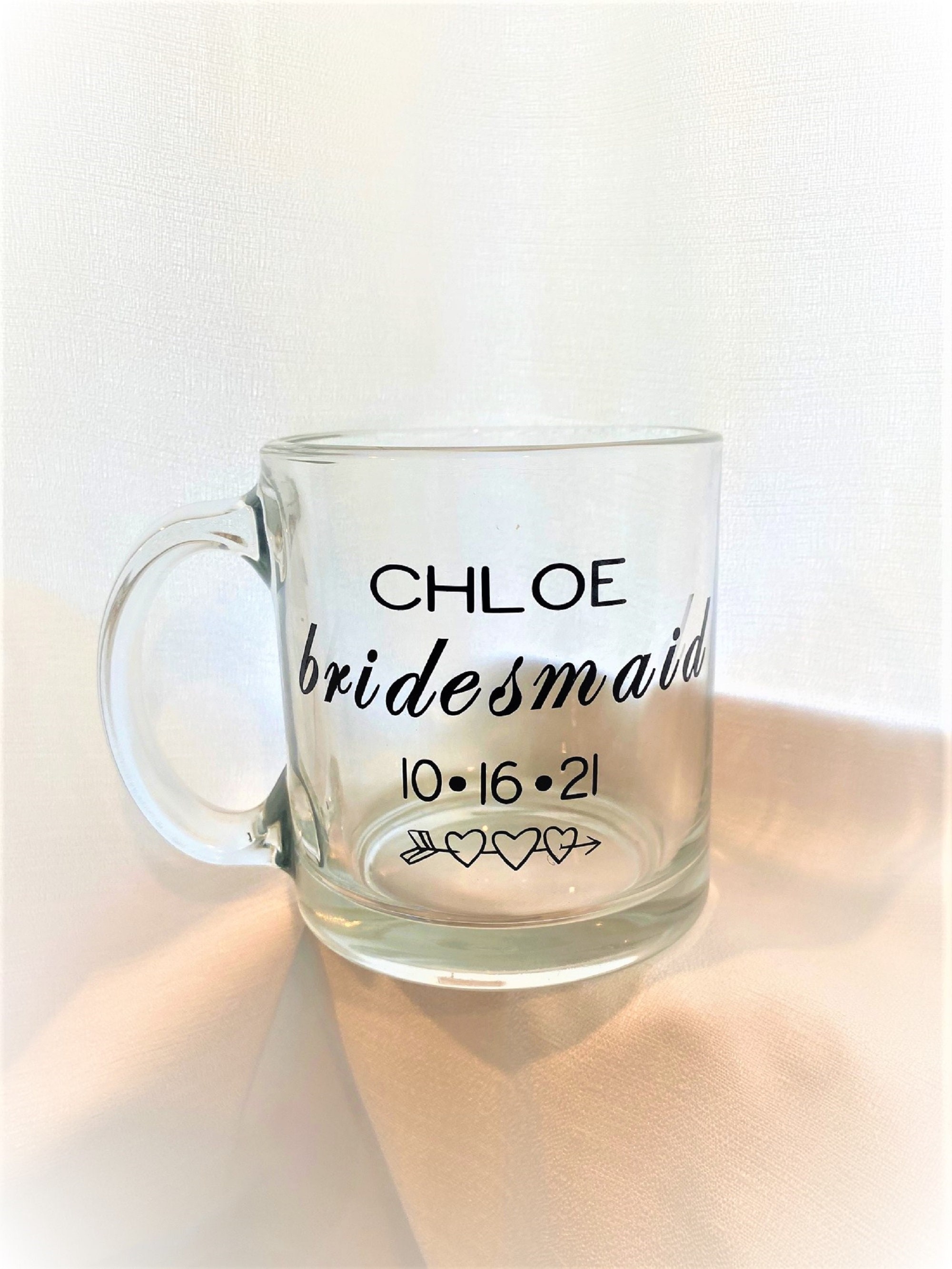 Bridesmaid Glass Mug Etsy