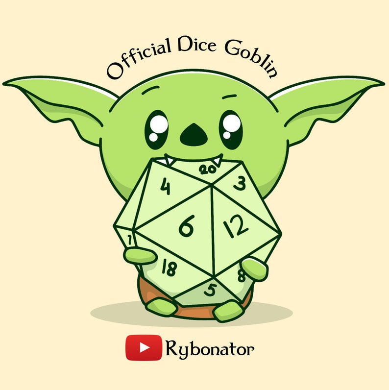 Official Dice Goblin Sticker Rybonator Etsy