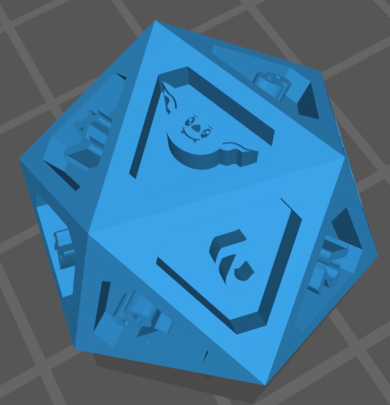 Full RPG set of 7 Dice Goblin Dice 3D STL Model Files Etsy