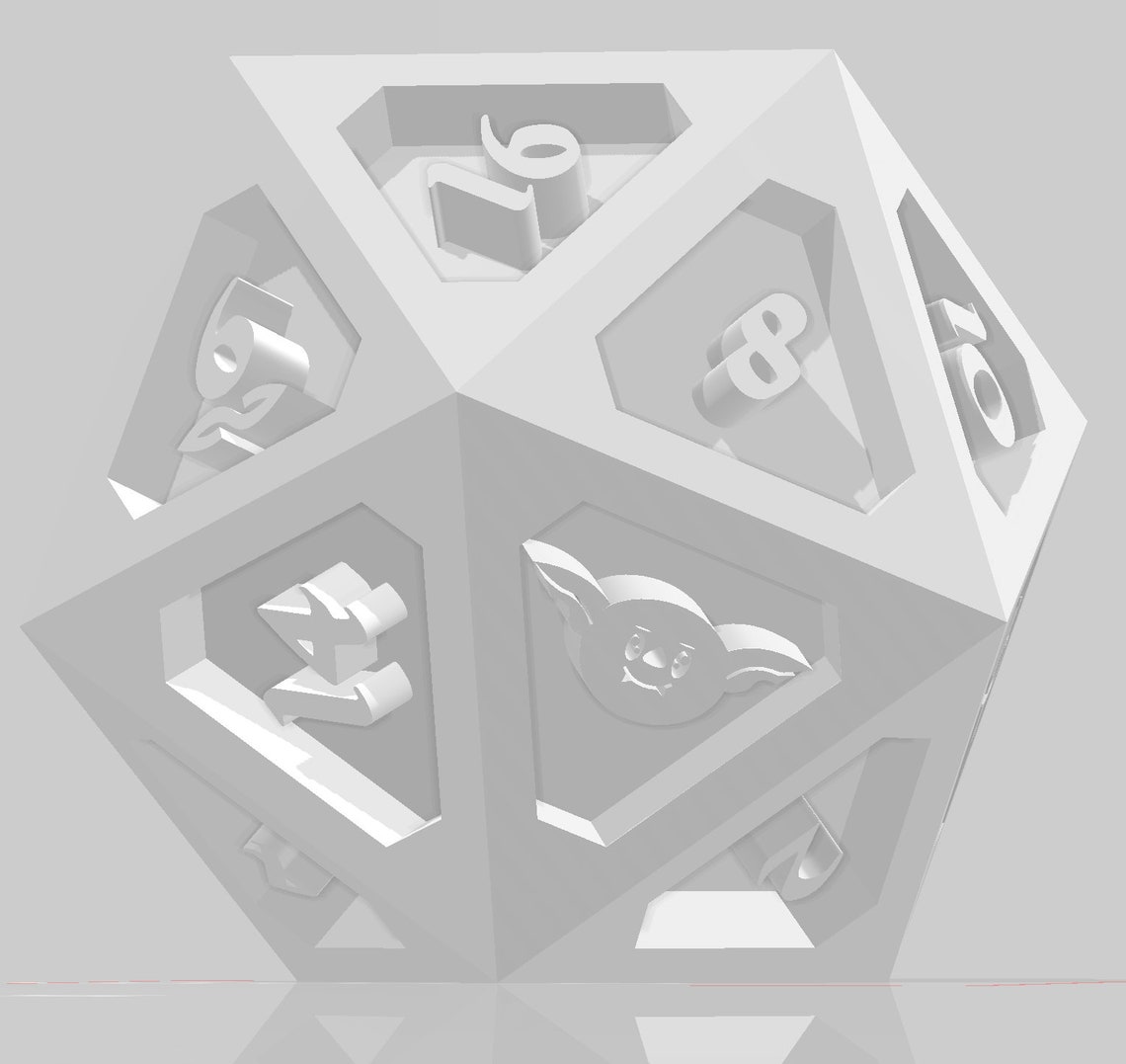 Full RPG Set of 7 Dice Goblin Dice 3D STL Model Files Etsy