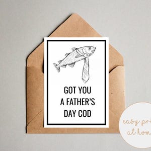 Funny Father's Day Card | Cod Fish Pun (Printable Card)
