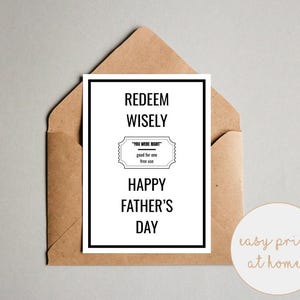 Tarjeta de cupón para el Día del Padre para el esposo / "Tenías razón, pareja" / Tarjeta sarcástica para el Día del Padre de la esposa o pareja / Tarjetas divertidas para el Día del Padre