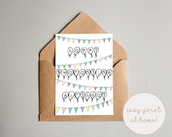 PRINTABLE Birthday Card / Print at home birthday card / Funny birthday card/ Quarantine Birthday Card / Digital download ONLY