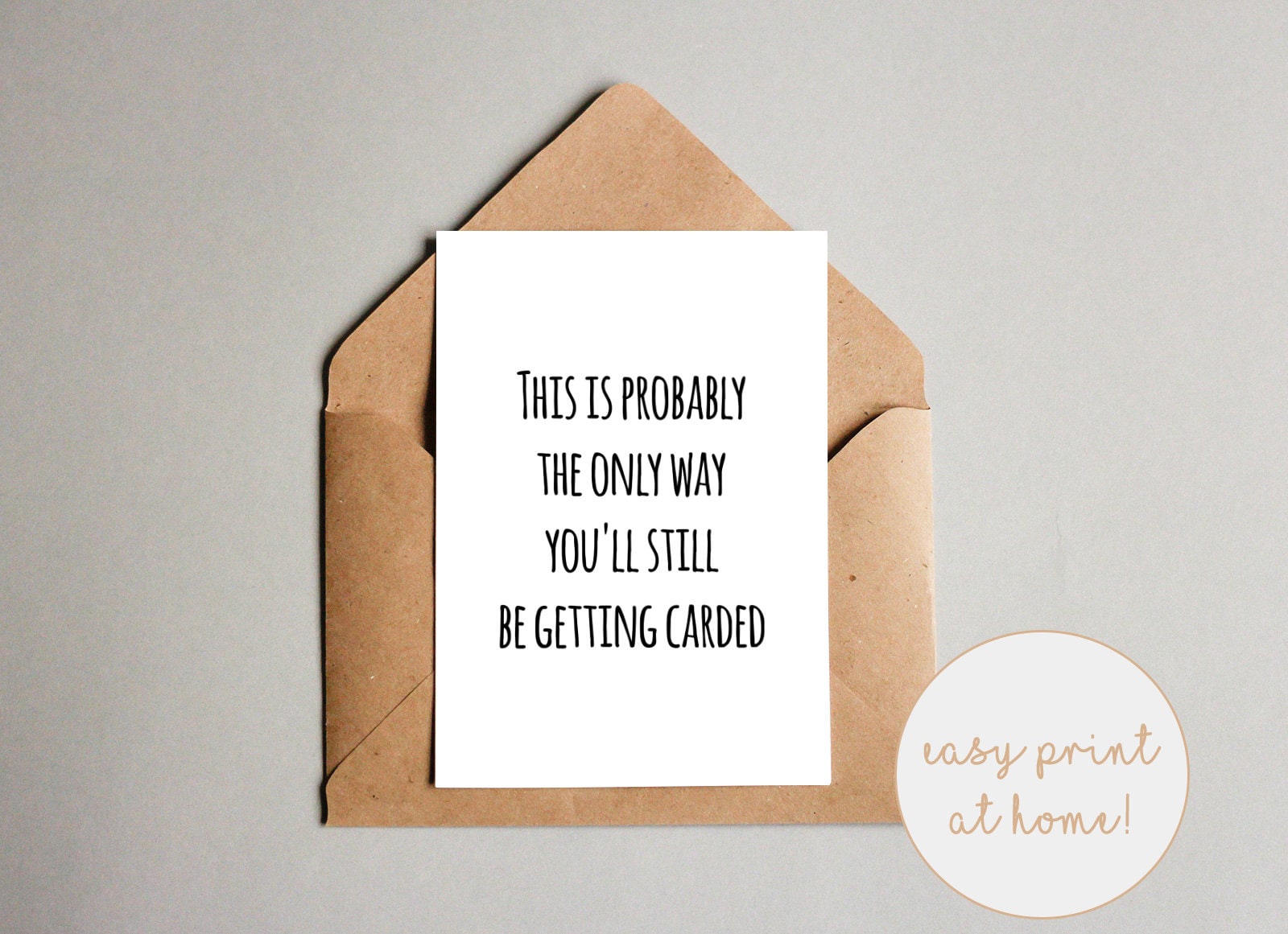 PRINTABLE Birthday Card / Print at Home Birthday Card / Funny Birthday ...