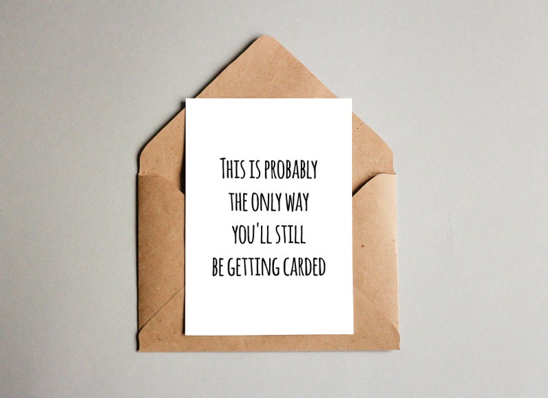 PRINTABLE Birthday Card / Print at Home Birthday Card / Funny Etsy