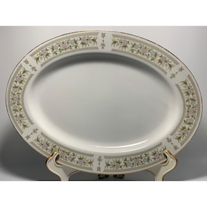 Empress China Arcadia 1015 Oval Serving Platter 13&quot; Floral Design Japan Fine Bone China