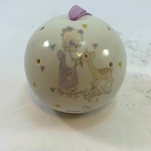 Precious Moments Pomander Shaker My Deer Friend Fawn 1987 Samuel Butcher Vtg
