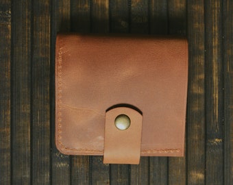 Unique Practical Card Holder, Handmade Genuine Leather Wallet, Handmade Personalized Slim Cardholder, Minimalist Design Engraved Coin Wallet
