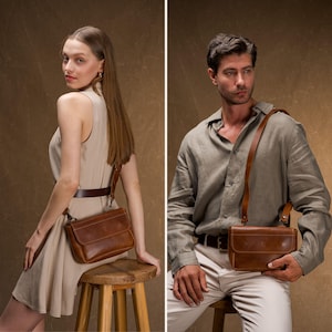 Cartable en cuir fait main | à main et sac à bandoulière pour femme | Sac à main personnalisé | Sac à bandoulière artisanal | Sac banane
