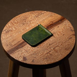 Cartera de cuero con clip para billetes / Tarjetero plegable práctico / Tarjetero delgado personalizado hecho a mano / Billetera hecha a mano con clip para billetes imagen 6