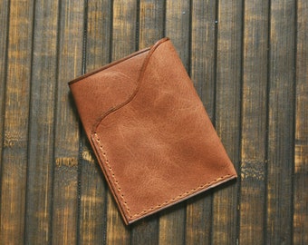 Unique Practical Card Holder, Handmade Genuine Leather Wallet, Handmade Personalized Slim Cardholder, Minimalist Design Engraved Coin Wallet