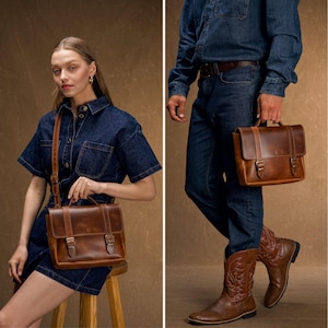 Cartable en cuir véritable fait main | à main et sac à bandoulière pour femme | Sac à bandoulière artisanal | Sac à main personnalisé | Sac banane