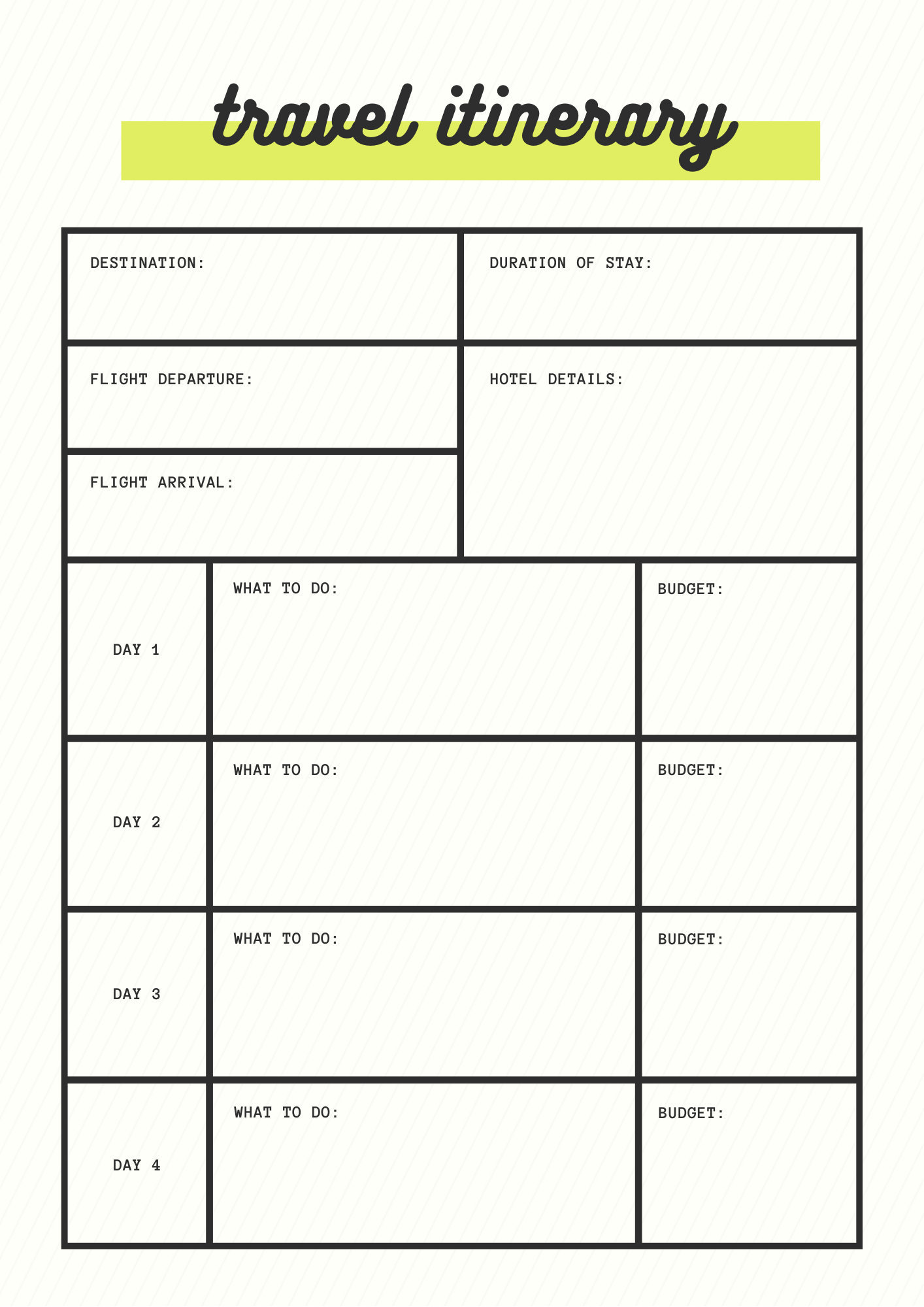 Itinéraire de voyage téléchargement imprimable Etsy France