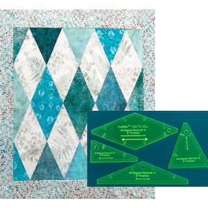 CutRite Slit N Sew 45 Degree Diamond 8 Inch Finished Template Set