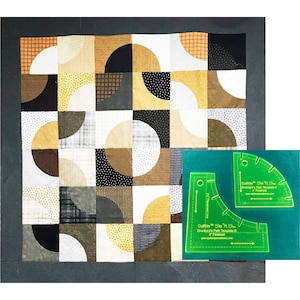 CutRite Slit 'N Sew Drunkard's Path 4 Inch Finished Template Set
