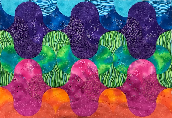 Quilter's Paradise Clamshell Template Set - Green Acrylic Sewing Guides For 10-Inch Fabric Squares