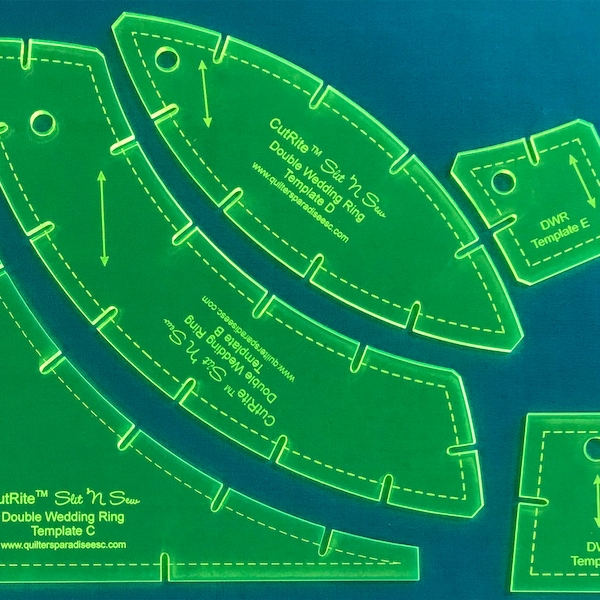 CutRite Slit 'N Sew Double Wedding Ring Template Set