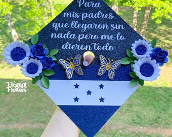 Graduation Cap Topper Honduran, Mexico, El Salvador, Grad Decoration, Graduation Cap Decor, Senior Class of Gift, Graduation 2024, Grad Cap