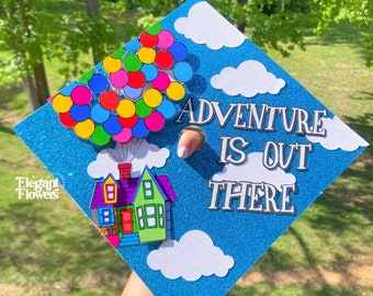 Graduation Cap Topper, disney grad cap topper, Grad Decoration, Cap Floral Design, Graduation Cap Decor, Senior Class, Graduation 2024,