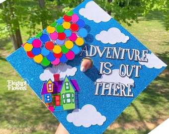 Graduation Cap Topper, Disney Grad Cap Topper, Grad Decoration, Cap Floral Design, Graduation Cap Decor, Senior Class, Graduation 2025