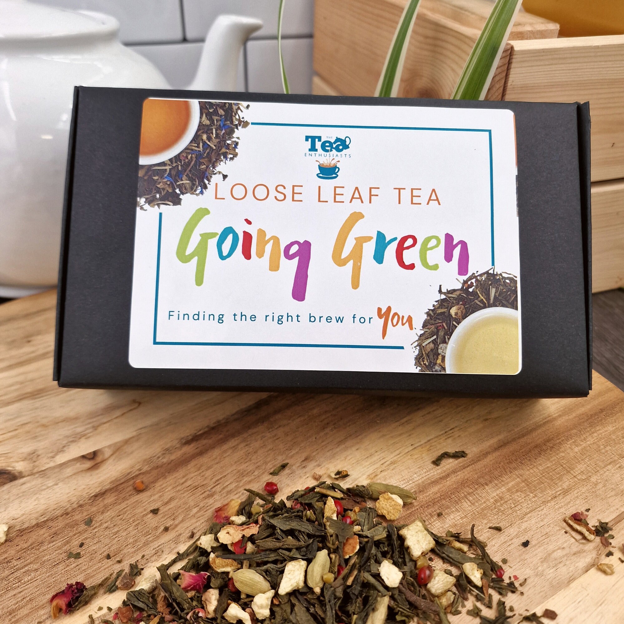 Going Green Loose Leaf Tea Box Set 5 X Whole Leaf Teas & Infuser Starter Guide for Health Goals