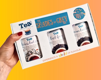 Juego de regalo de té Earl Grey en hojas sueltas: 300 g de té en una caja de presentación. Ideal para él, para ella, para su cumpleaños, para su aniversario, para su boda, para su Navidad o para su jubilación.