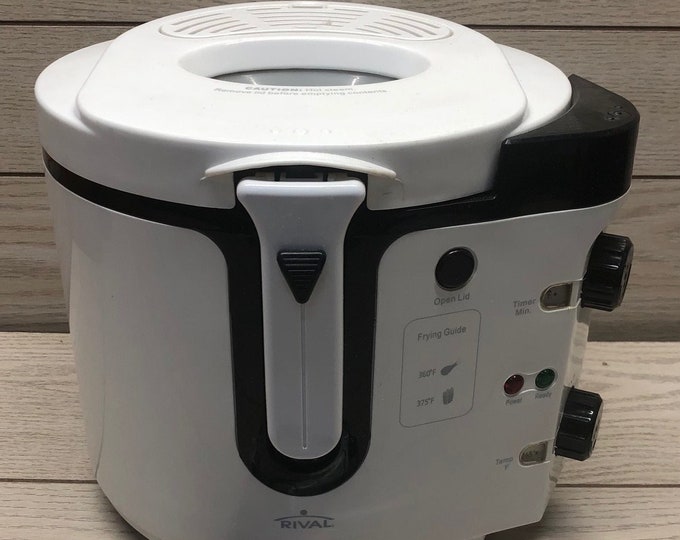 Rival Deep Fryer Kitchen Appliance White CF153 at Home Basket Timer Etsy