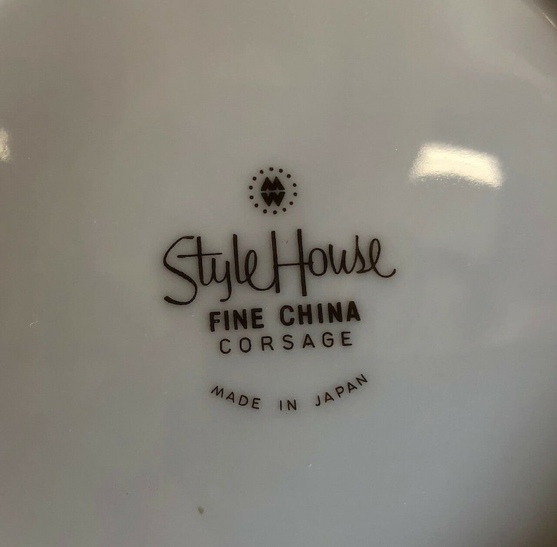 8 STYLE HOUSE Fine China CORSAGE 6.5 Lunch Dessert Salad Etsy