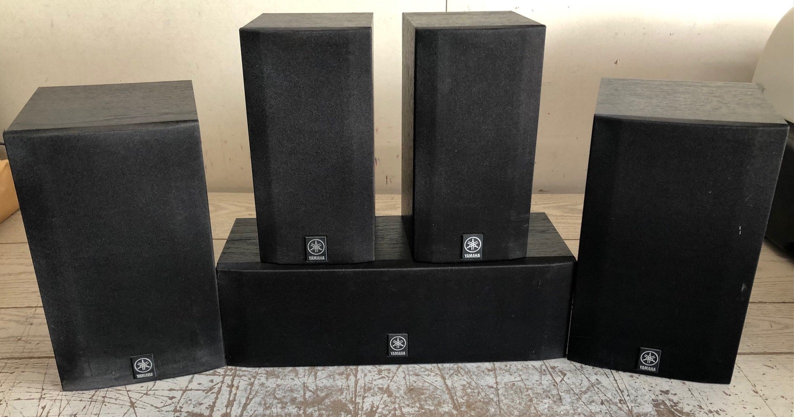 Yamaha 100W Black Surround Sound Satellite Speakers 5 pc Set Etsy