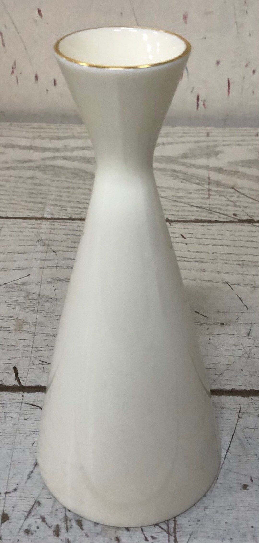 Lenox China Made in USA Cream Gold Trim Bud Vase Rare 8 Inches Etsy
