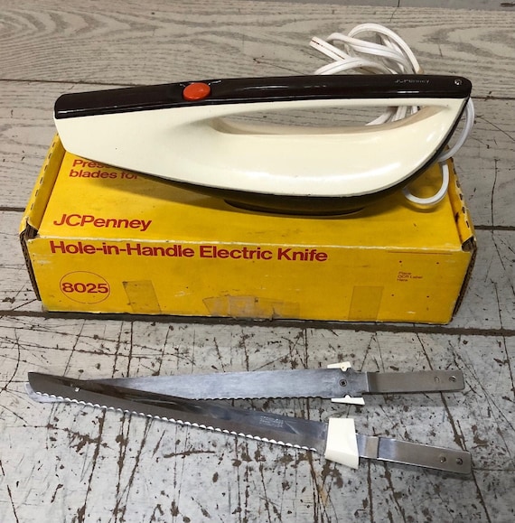 Vintage JC Pennys Electric Carving Knife Kitchen 8025 TESTED 