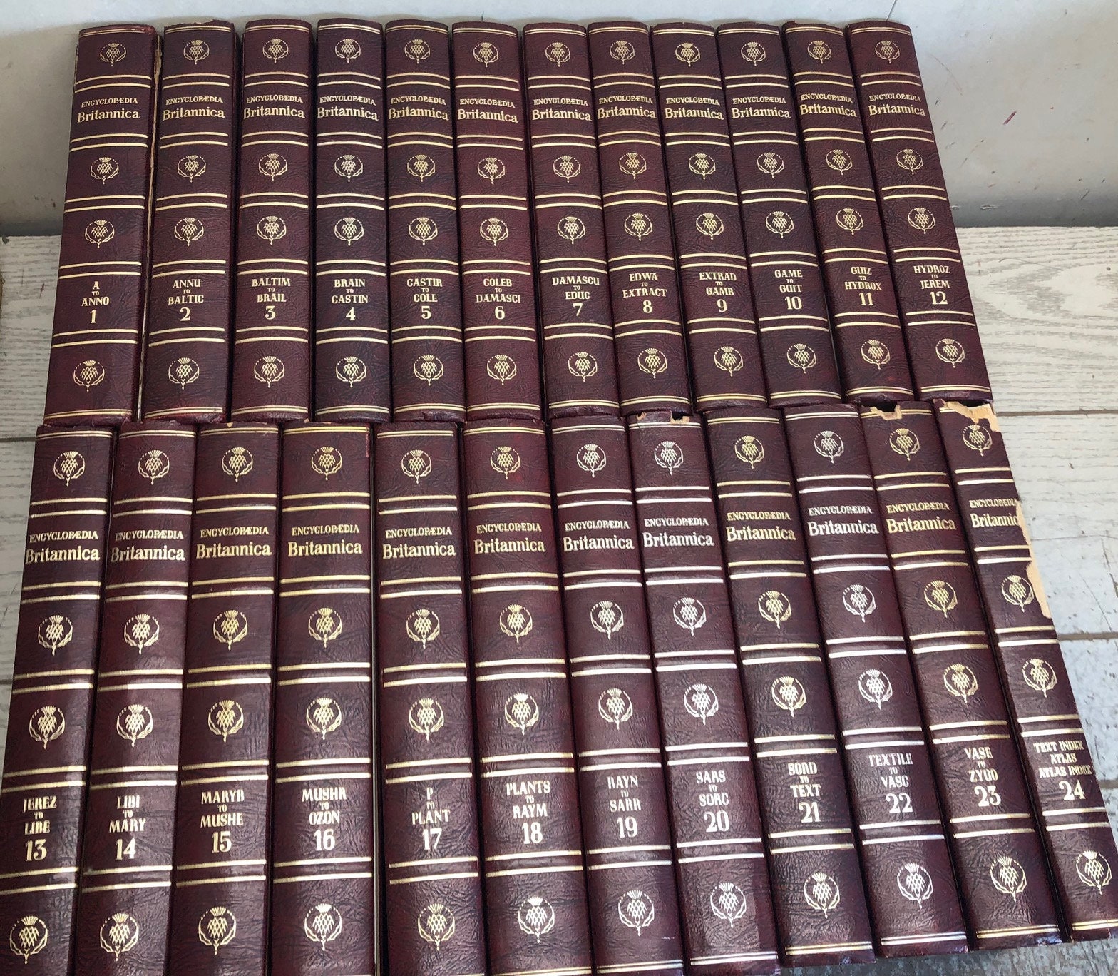 Vintage Encyclopedia Britannica 1961 Complete 24 Volume Set Etsy