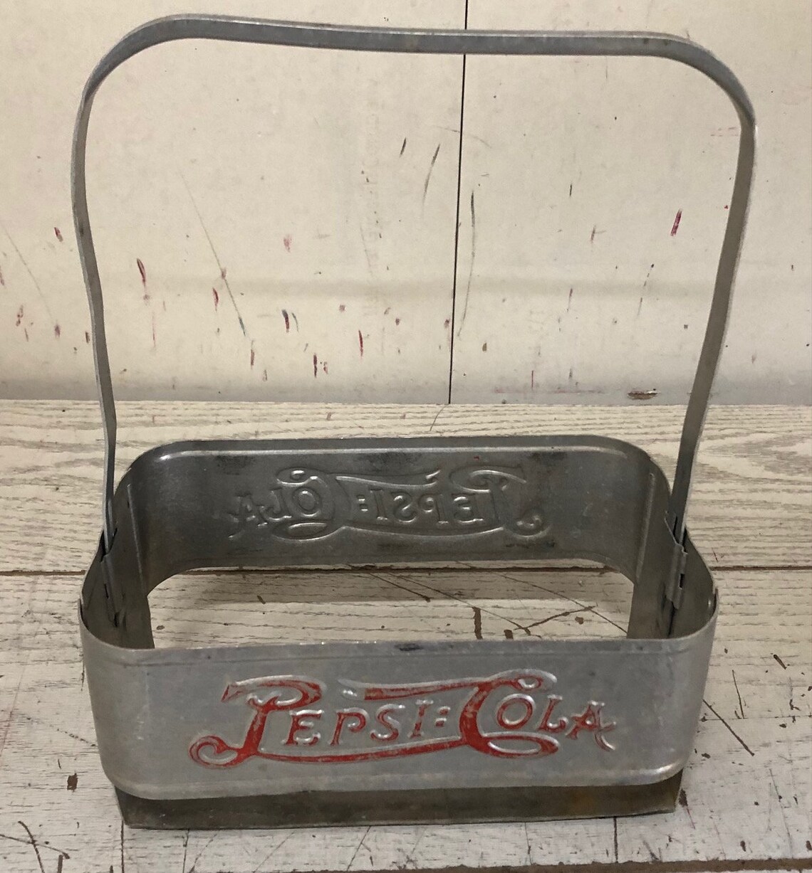 Vintage Pepsi Cola 6 Pack Aluminum Metal Bottle Holder Carrier Etsy