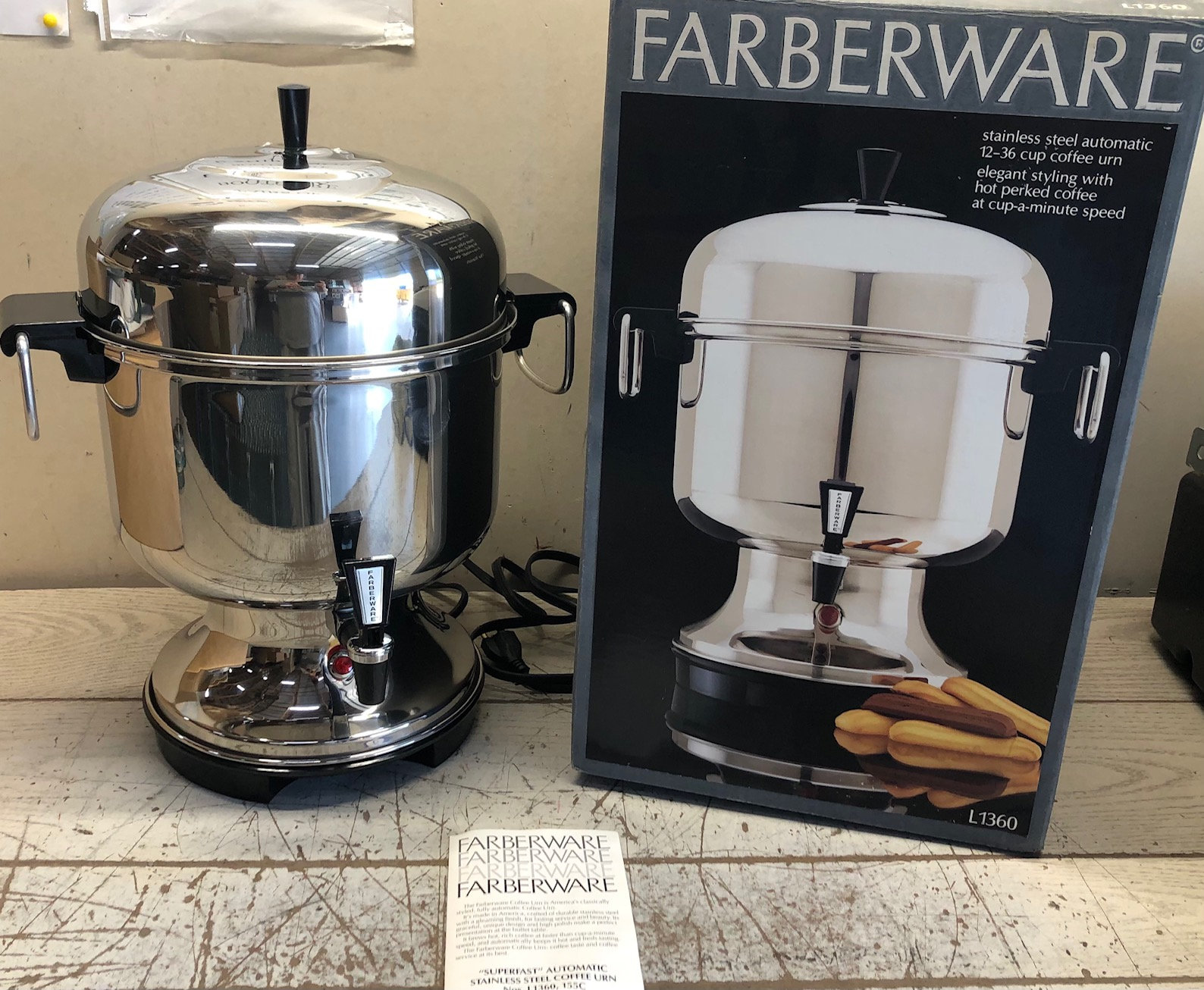 Farberware #130-A Super Fast Stainless Steel Coffee Urn Maker 12