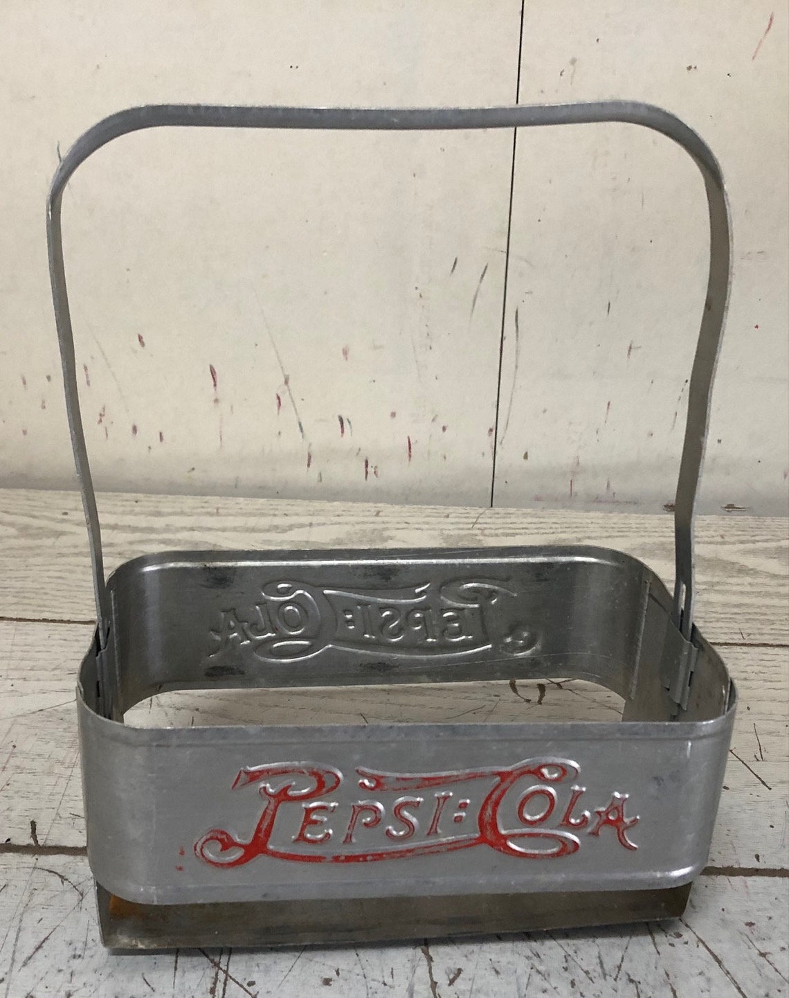 Vintage Pepsi Cola 6 Pack Aluminum Metal Bottle Holder Carrier Etsy