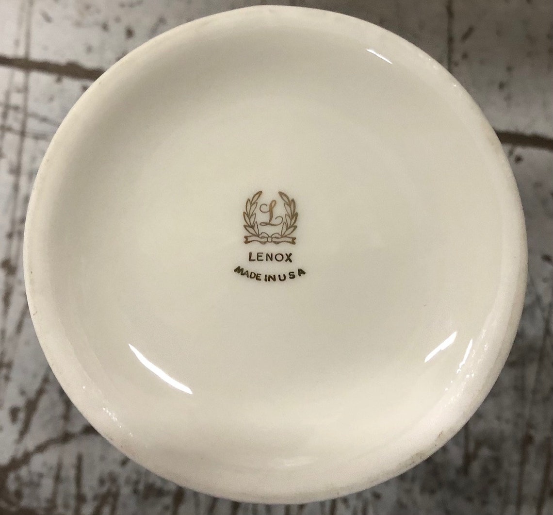 Lenox China Made in USA Cream Gold Trim Bud Vase Rare 8 Inches Tall Etsy