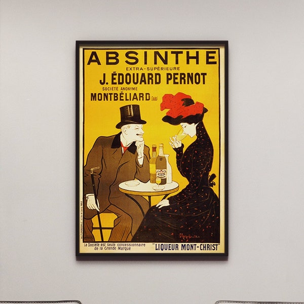 Absinthe Poster Vintage Robette Classic Drinks Advertisement, Retro French Poster, Home Decor, Kitchen Wall Art