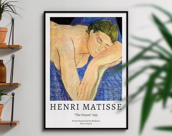 Matisse Art Print, Exhibition Poster, Henri Matisse Painting, Mid-Century Modern Printed Wall Art, Home Office Decor