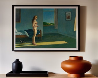 Edward Hopper A Woman in the Sun Art Print - Mid-Century Modern Wall Decor, 1961 Painting, Nostalgic Americana Poster