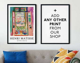 Matisse Open Window Print Set, Henri Matisse Painting: Open Window Collioure, Art Print, Colourful Wall Art by Henri Matisse, Gift Posters