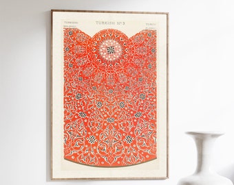 Vintage Islamic Ornament Poster, Grammar of Ornament Print, Owen Jones Turkish Pattern, Islamic Art, Mandala, Abstract Pattern, Home Decor