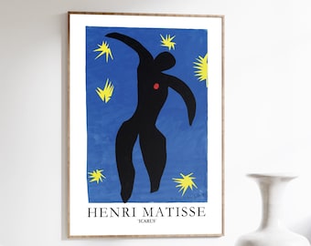 Matisse Icarus Print, Henri Matisse Art Exhibition Poster, Henri Matisse Cut Out, Mid Century Modern Wall Art, Contemporary Home Decor